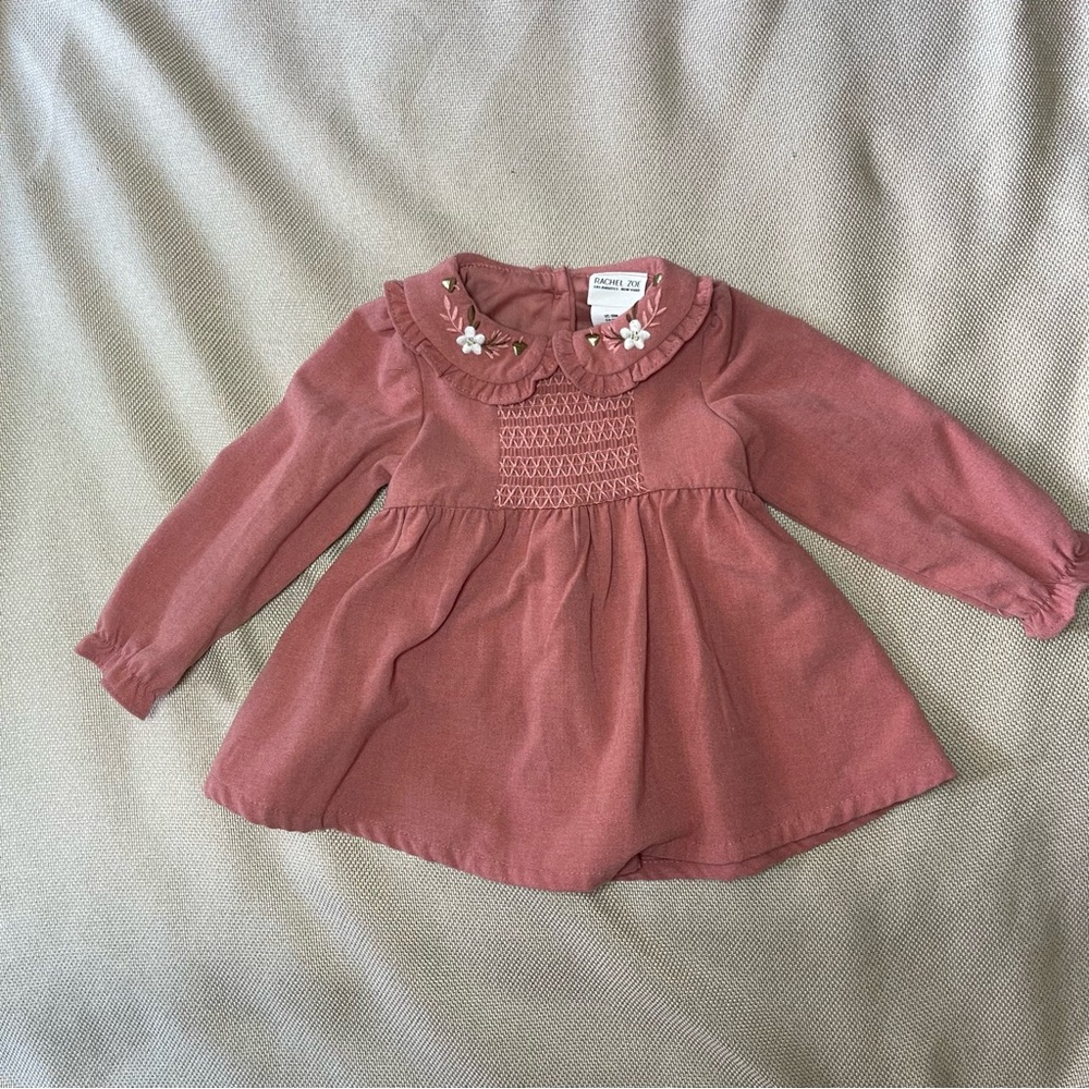 Rachel Zoe Pink Long Sleeve Kids Dress